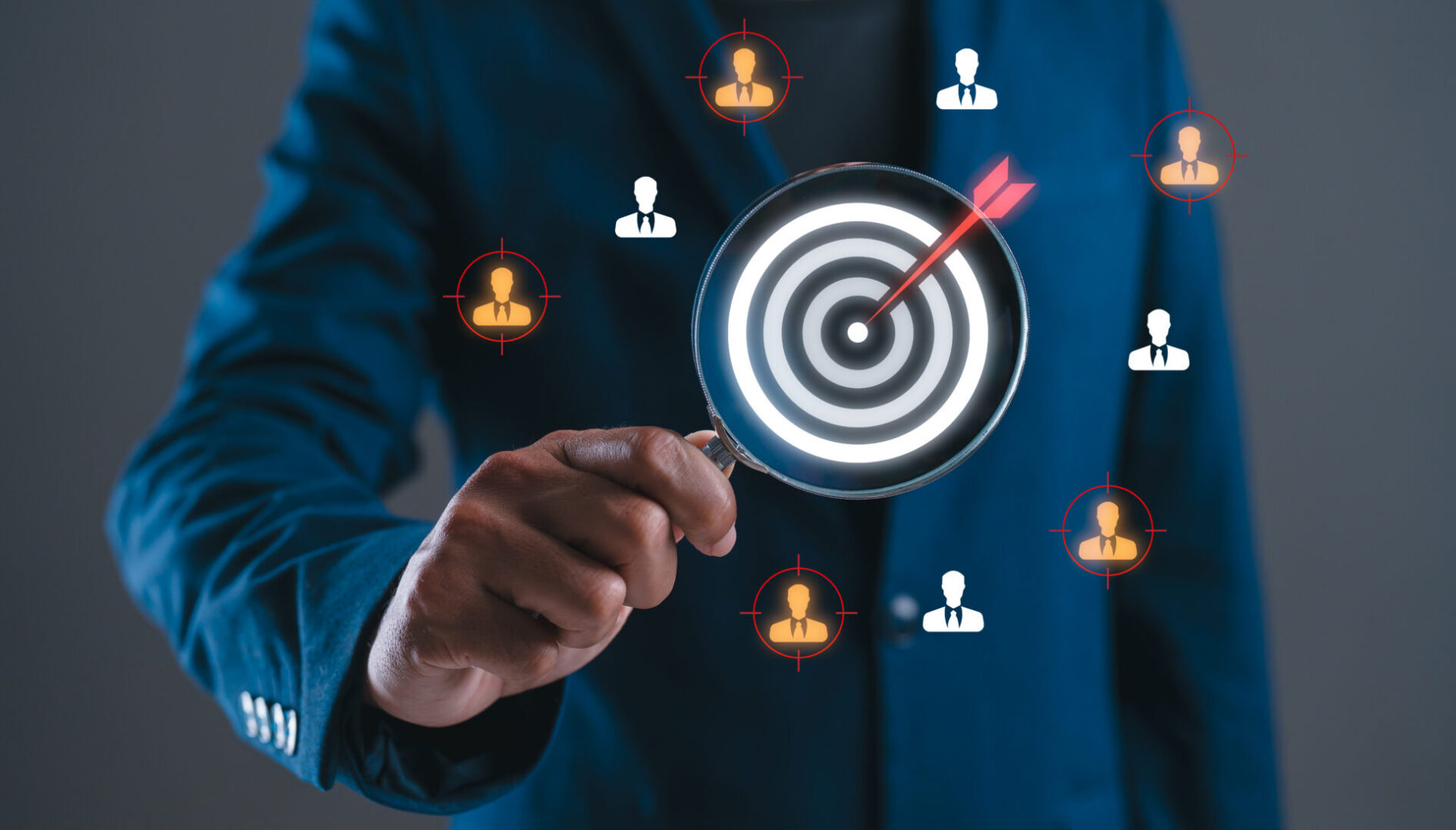 Focused marketing strategy concept illustration