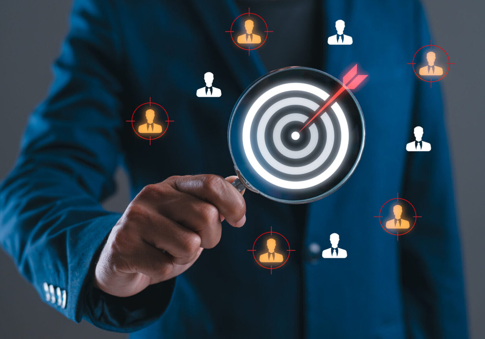 Focused marketing strategy concept illustration